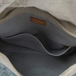 Pre Owned حقيبة لوي فيتون صن شانيل دينم مونوغرامي أزرق وجلد إصدار محدود