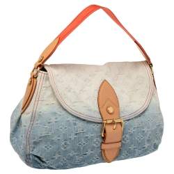 Pre Owned حقيبة لوي فيتون صن شانيل دينم مونوغرامي أزرق وجلد إصدار محدود