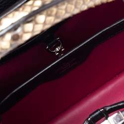 مملوكة مسبقًا Louis Vuitton Black Leather and Python Capucines BB Bag