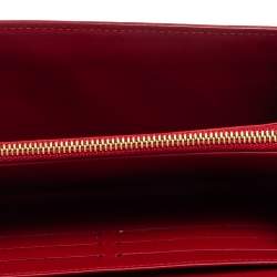 مملوكة مسبقًا محفظة لوي فيتون سارة جلد فيرنيه مونوغرامي بوم دامور أحمر 