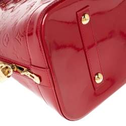 Pre Owned Louis Vuitton Pomme D’amour Monogram Vernis Alma GM Bag