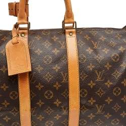 Pre Owned Louis Vuitton Brown Monogram Canvas Keepall 45 Bag