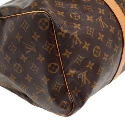 Pre Owned Louis Vuitton Brown Monogram Canvas Keepall 45 Bag