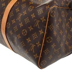 Pre Owned Louis Vuitton Brown Monogram Canvas Keepall 45 Bag
