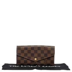 مملوكة مسبقًا Louis Vuitton Damier Ebene Canvas Sarah Wallet