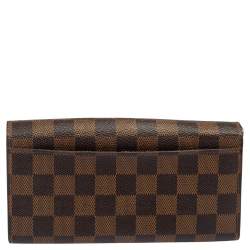 مملوكة مسبقًا Louis Vuitton Damier Ebene Canvas Sarah Wallet