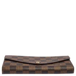مملوكة مسبقًا Louis Vuitton Damier Ebene Canvas Sarah Wallet