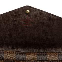 مملوكة مسبقًا Louis Vuitton Damier Ebene Canvas Sarah Wallet