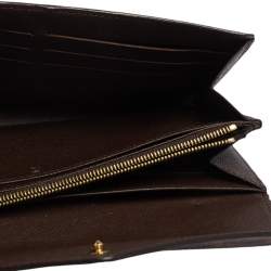 مملوكة مسبقًا Louis Vuitton Damier Ebene Canvas Sarah Wallet