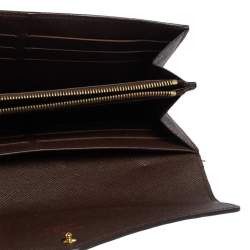 مملوكة مسبقًا Louis Vuitton Damier Ebene Canvas Sarah Wallet