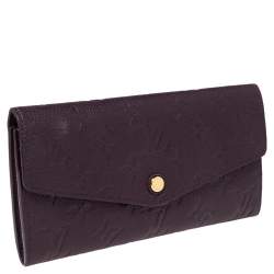 مملوكة مسبقًا Louis Vuitton Flamme Monogram Empreinte Leather Sarah Wallet