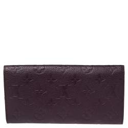 مملوكة مسبقًا Louis Vuitton Flamme Monogram Empreinte Leather Sarah Wallet