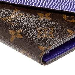 Pre Owned محفظة لوي فيتون طويلة ماري-لو كانفاس مونوغرامي وجلد أيبي بنفسجي