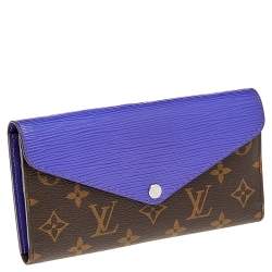 Pre Owned محفظة لوي فيتون طويلة ماري-لو كانفاس مونوغرامي وجلد أيبي بنفسجي