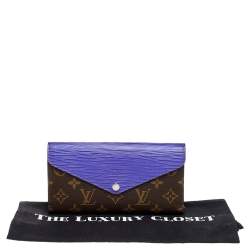 Pre Owned محفظة لوي فيتون طويلة ماري-لو كانفاس مونوغرامي وجلد أيبي بنفسجي