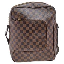 Pre Owned Louis Vuitton Damier Ebene Canvas Olav MM Messenger bag