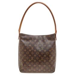 Pre Owned حقيبة لوي فيتون لوبينغ جلد و كانفاس مونوغرامي GM