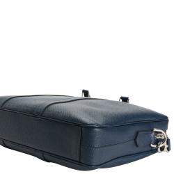 Pre Owned Louis Vuitton Blue Taiga Leather Porte-Documents Voyage PM Bag