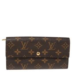 Pre Owned Louis Vuitton Monogram Canvas Sarah Wallet
