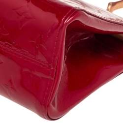 Pre Owned حقيبة لوي فيتون روكسبري دريف جلد لامع مونوغرامي أحمر