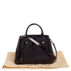 Pre Owned Louis Vuitton Amarante Monogram Vernis Montaigne BB Bag