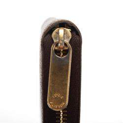 Pre Owned Louis Vuitton Damier Ebene Canvas Zippy Wallet