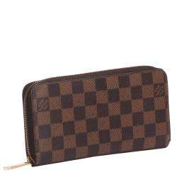 Pre Owned Louis Vuitton Damier Ebene Canvas Zippy Wallet