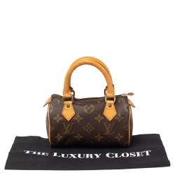 Pre Owned Louis Vuitton Monogram Canvas Mini HL Speedy Bag