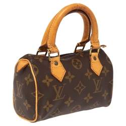 Pre Owned Louis Vuitton Monogram Canvas Mini HL Speedy Bag