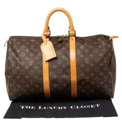 Louis Vuitton Monogram Canvas Keepall 45 Bag