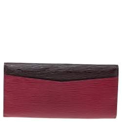 مملوكة مسبقًا Louis Vuitton Prune Electric Epi Leather Flore Wallet