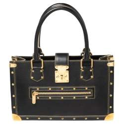 Pre Owned حقيبة لوي فيتون لو فابولوس جلد سوهالي سوداء