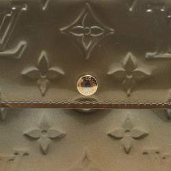 Pre Owned محفظة لوي فيتون سارة جلد فيرنيه مونوغرامي فيرت برونزي