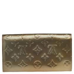 Pre Owned محفظة لوي فيتون سارة جلد فيرنيه مونوغرامي فيرت برونزي