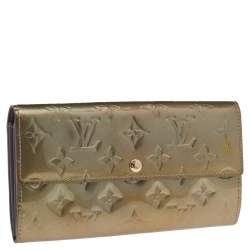 Pre Owned محفظة لوي فيتون سارة جلد فيرنيه مونوغرامي فيرت برونزي