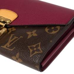 مملوكة مسبقًا Louis Vuitton Fuchsia Leather And Monogram Canvas Pallas Wallet