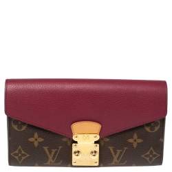 مملوكة مسبقًا Louis Vuitton Fuchsia Leather And Monogram Canvas Pallas Wallet