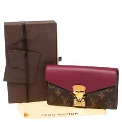 مملوكة مسبقًا Louis Vuitton Fuchsia Leather And Monogram Canvas Pallas Wallet