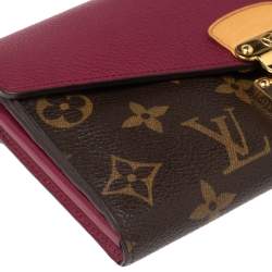 مملوكة مسبقًا Louis Vuitton Fuchsia Leather And Monogram Canvas Pallas Wallet