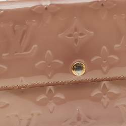 Louis Vuitton Rose Florentine Monogram Vernis Sarah Wallet