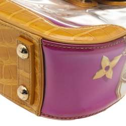 Pre Owned حقيبة لوي فيتون ليندا جلد التمساح مونوغرامي وفينيل متعدد الألوان بدلايات ووشاح