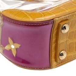 Pre Owned حقيبة لوي فيتون ليندا جلد التمساح مونوغرامي وفينيل متعدد الألوان بدلايات ووشاح