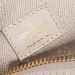 Pre Owned Louis Vuitton Light Beige Canvas Bowly Polka Dot Panama Bag