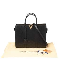 Pre Owned Louis Vuitton Black Monogram Embossed Leather Very Bag