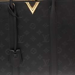 Pre Owned Louis Vuitton Black Monogram Embossed Leather Very Bag