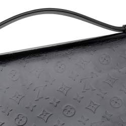 Pre Owned Louis Vuitton Black Monogram Vernis Anouchka MM Clutch 