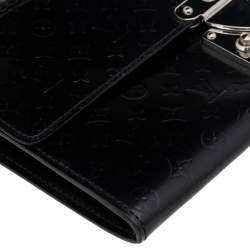 Pre Owned Louis Vuitton Black Monogram Vernis Anouchka MM Clutch 