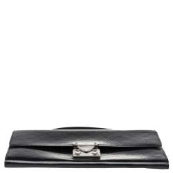 Pre Owned Louis Vuitton Black Monogram Vernis Anouchka MM Clutch 