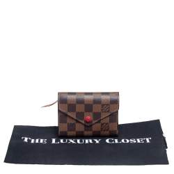 Pre Owned Louis Vuitton Damier Ebene Canvas Victorine Wallet