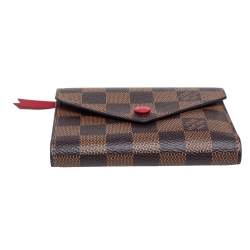 Pre Owned Louis Vuitton Damier Ebene Canvas Victorine Wallet